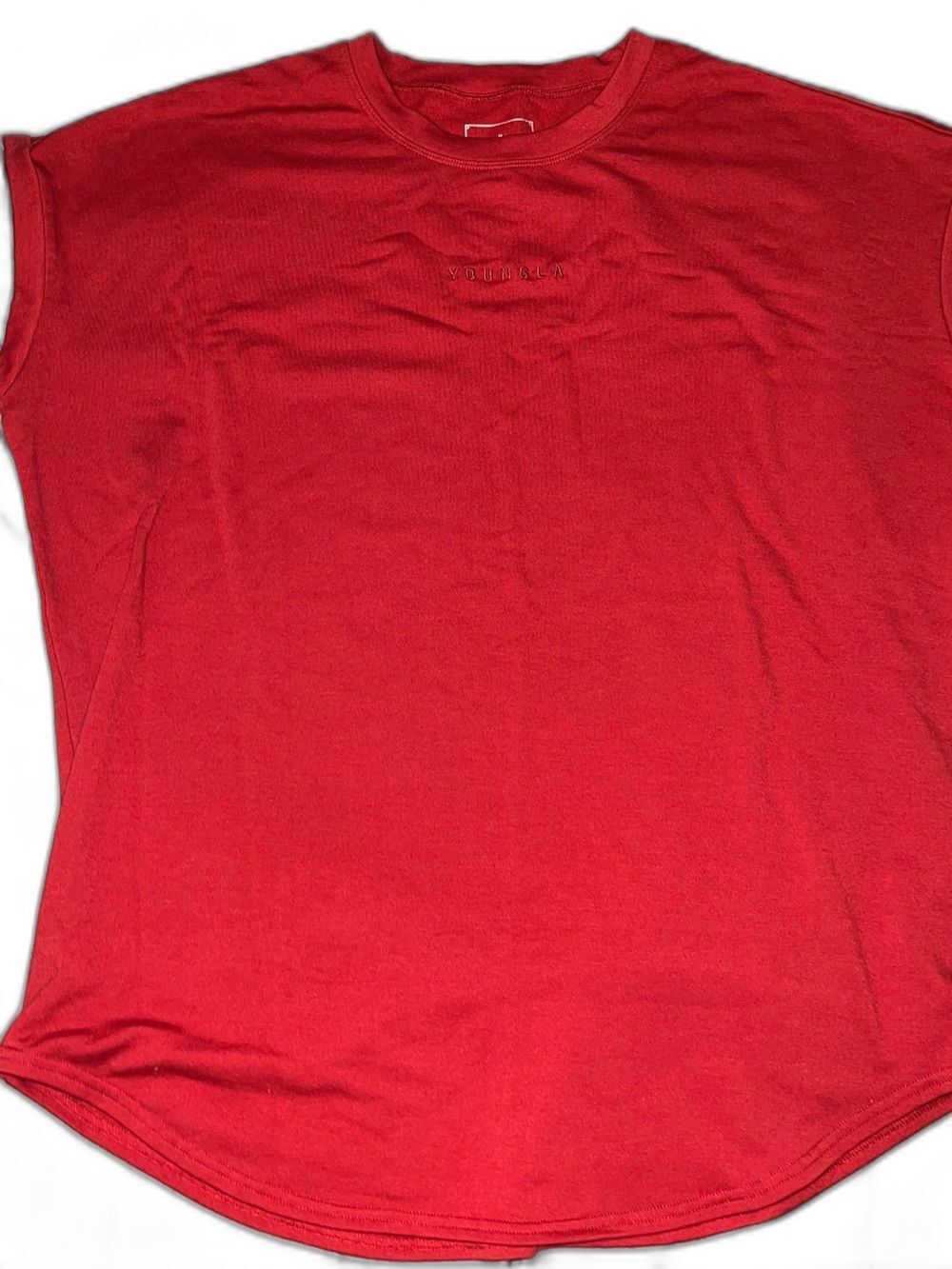 YoungLA Men's Red Rambo Style Oversized Shirt